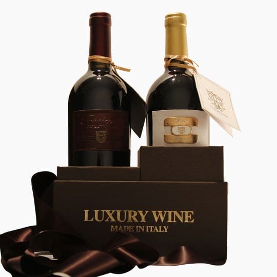 Luxury Gift Set Wine Bottle Glass Packaging Box Portable Leather