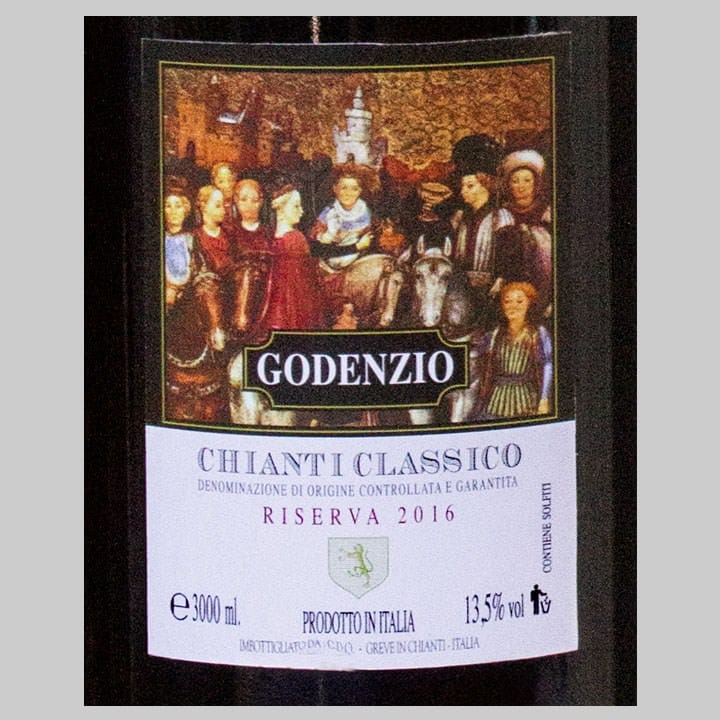 2016 Tenuta Torciano Estate bottled CHIANTI CLASSICO RISERVA "Godenzio", Tuscany ( 3 Liter Bottle)