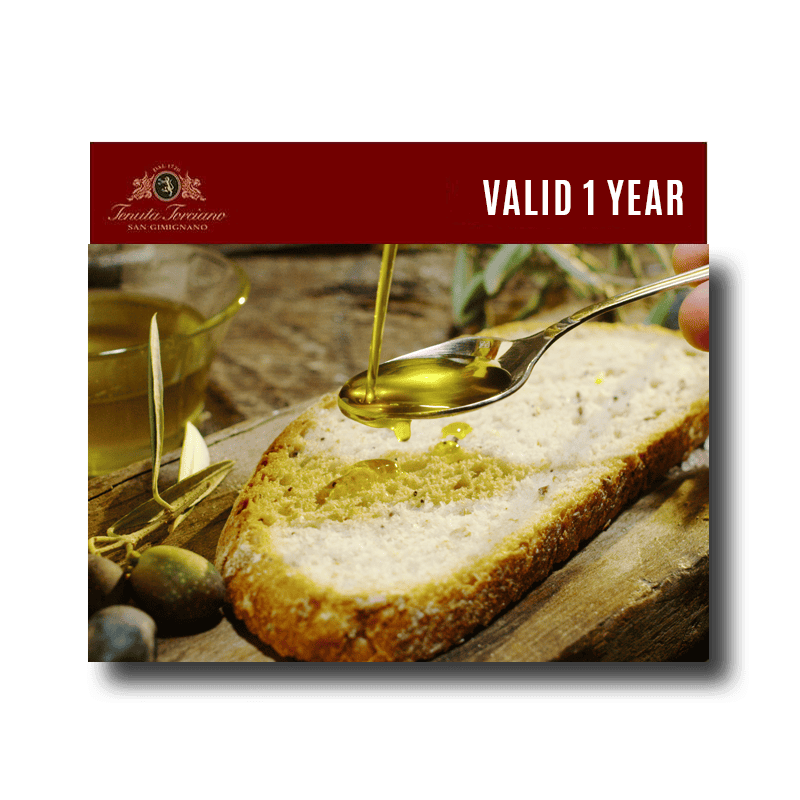 Olive Oil Tasting with Tuscan Appetizers - Gift Voucher