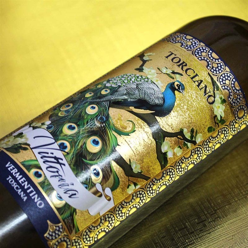 2022 Tenuta Torciano Estate bottled Vermentino "Vittoria Peacock Collection", Tuscany