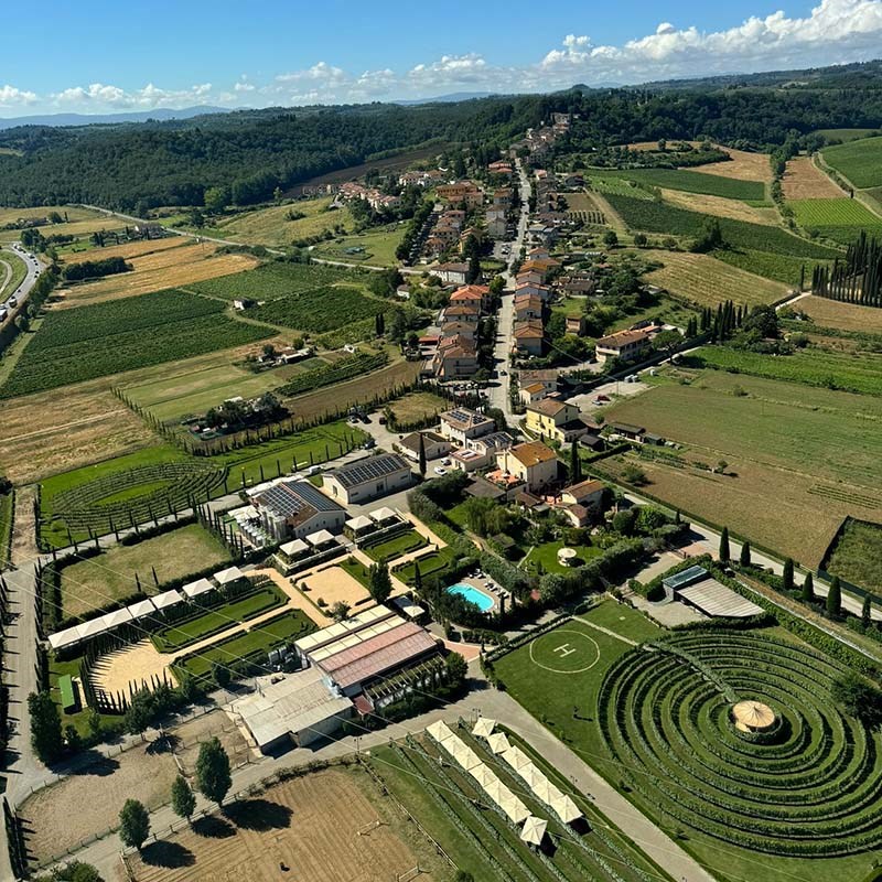 Tenuta Torciano Winery - Helicopter flight, lunch and wine tasting (x 2 people) - Gift Voucher