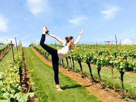 Yoga in Vineyard